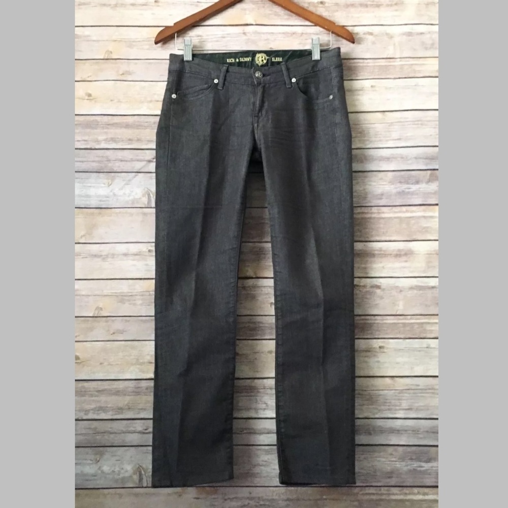 Rich And Skinny Luxury Waist Gray Rinse Jeans